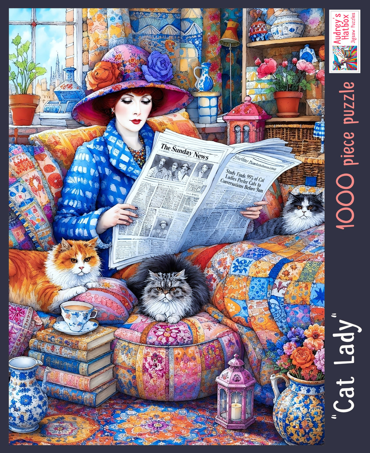 Cat Lady Jigsaw Puzzle