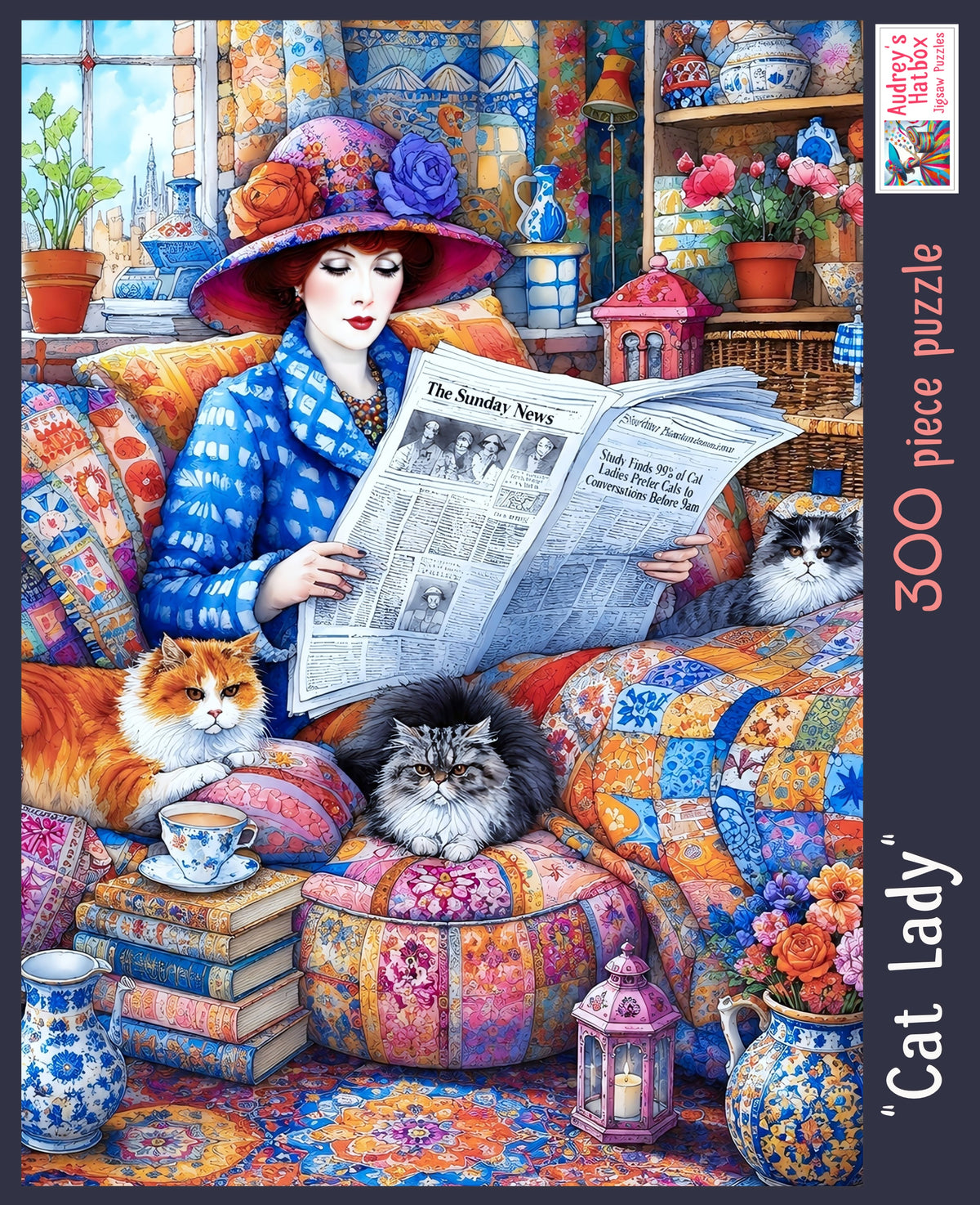 Cat Lady Jigsaw Puzzle