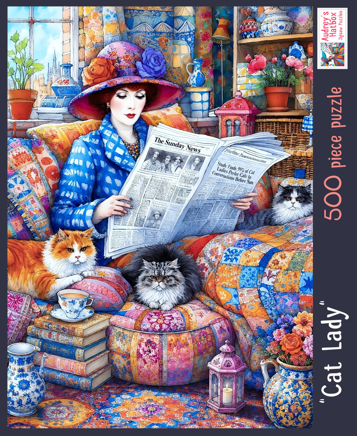 Cat Lady Jigsaw Puzzle