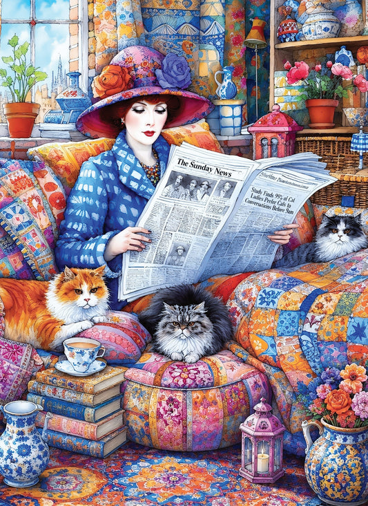 Cat Lady Jigsaw Puzzle