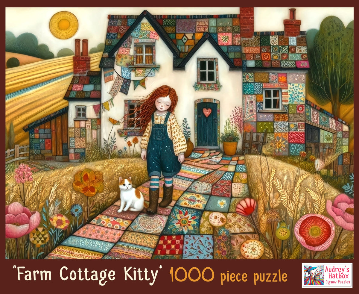 Farm Cottage Kitty Jigsaw Puzzle