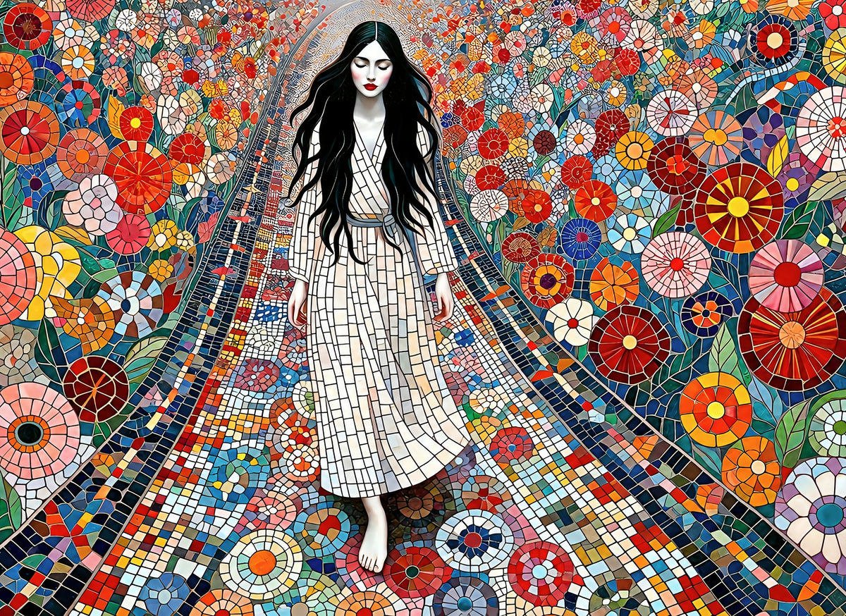 Mosaic Garden Jigsaw Puzzle