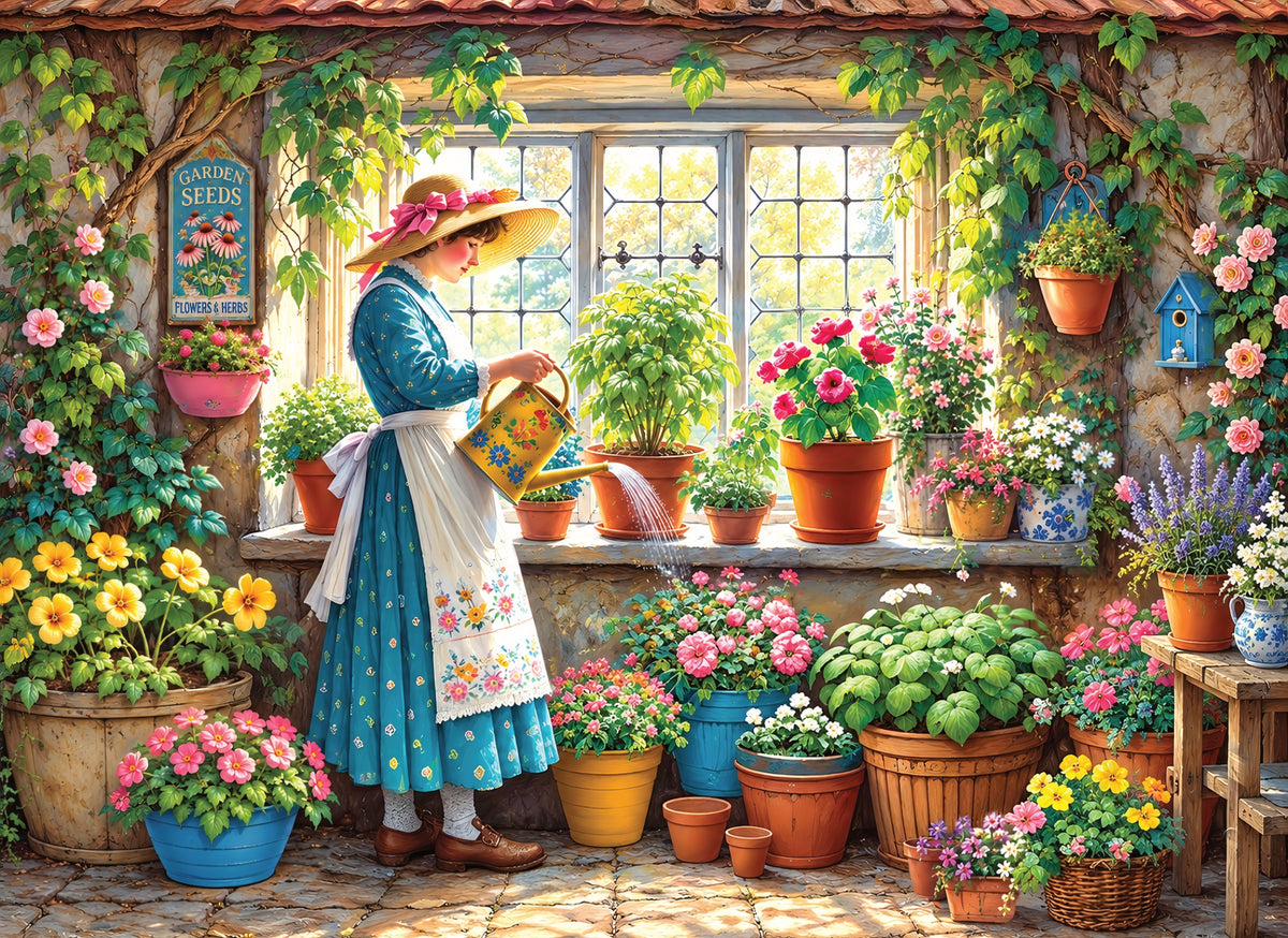 Sunny Garden Nook Jigsaw Puzzle