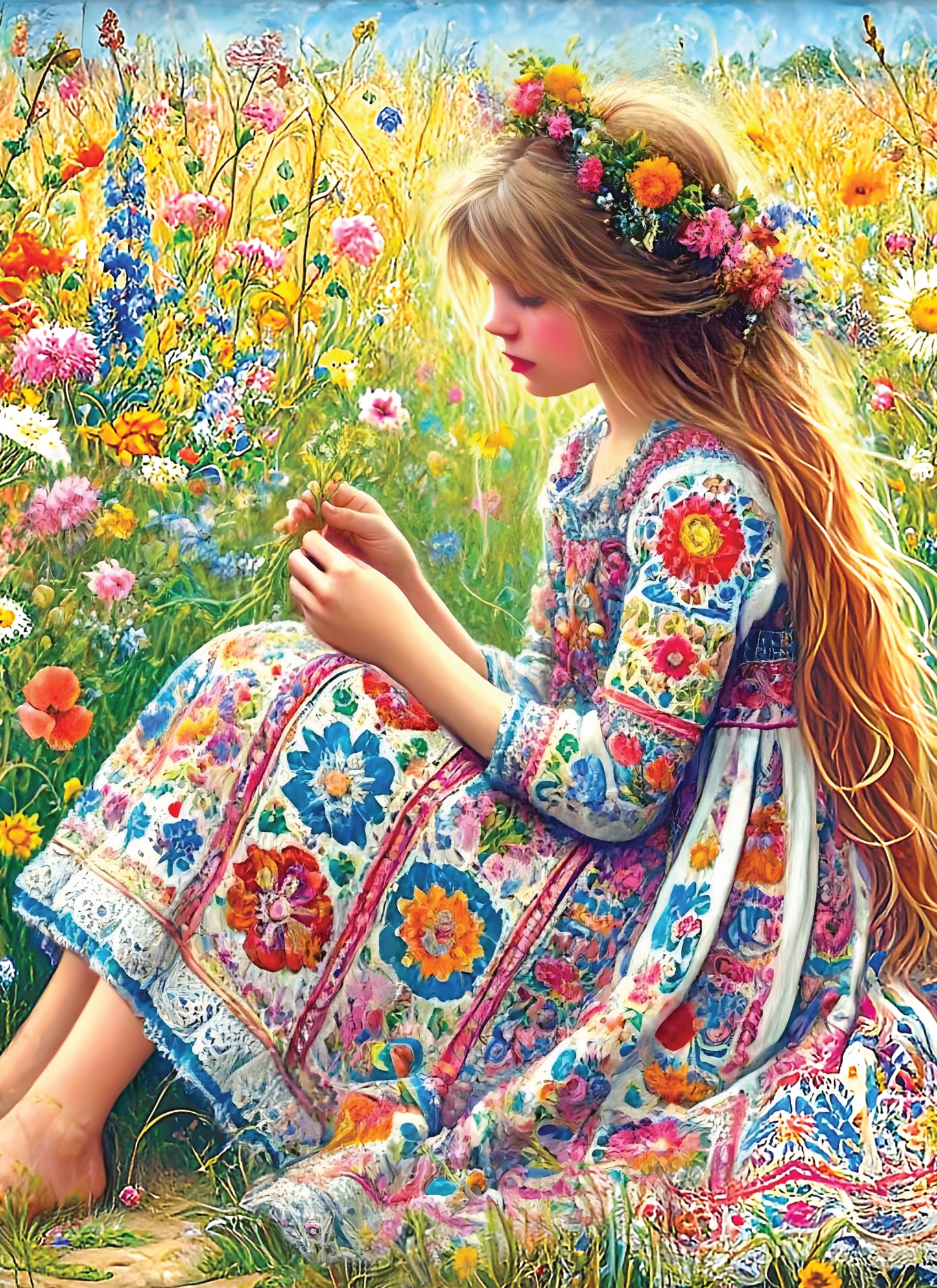 Wildflower Child Jigsaw Puzzle